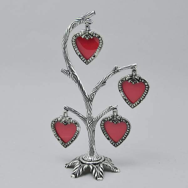 Фоторамка дерево "Сердечки" на 4 фото