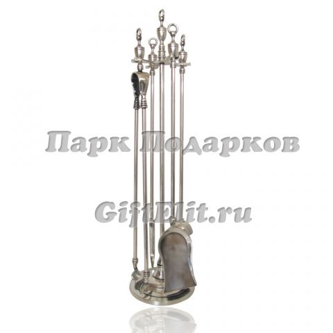 Каминный набор итальянский &quot;Клаудиа&quot; (серебро)