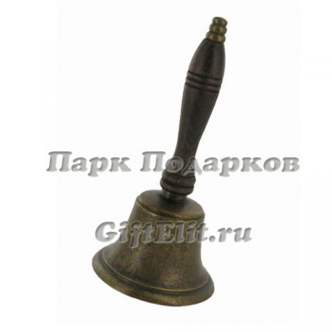 Колокольчик итальянский с ручкой "Ретро" (античная латунь)