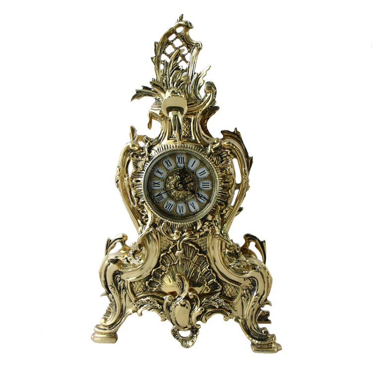 Часы каминные "Флоринда" 50x29x12см (бронза, золото) Португалия