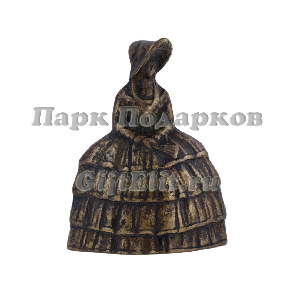 Колокольчик итальянский &quot;Дама&quot; (античная латунь)
