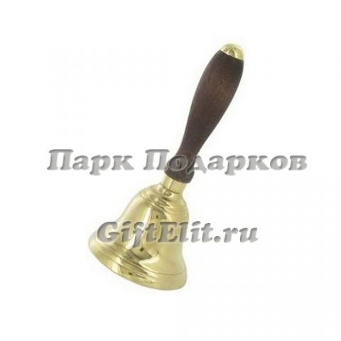 Колокольчик итальянский с ручкой &quot;Ретро-1&quot; (золотая латунь)