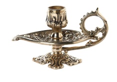 Подсвечник "Лампа Алладина" 11,5х6,5 (латунь, золото) Италия
