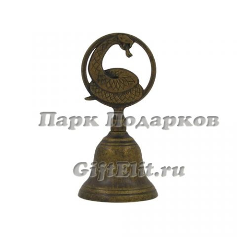 Колокольчик &quot;Змея&quot; (латунь, антик) Италия