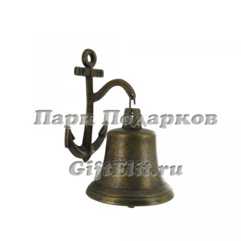 Колокол корабельный &quot;Якорь&quot; (античная латунь)