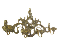 Вешалка для одежды "Три розы" (античная латунь) Италия