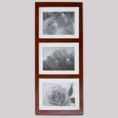 Фоторамка настенная на 3 фото 47х22см (дерево) DB