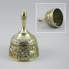 Колокольчик настольный "Библейский" (золотая латунь)
