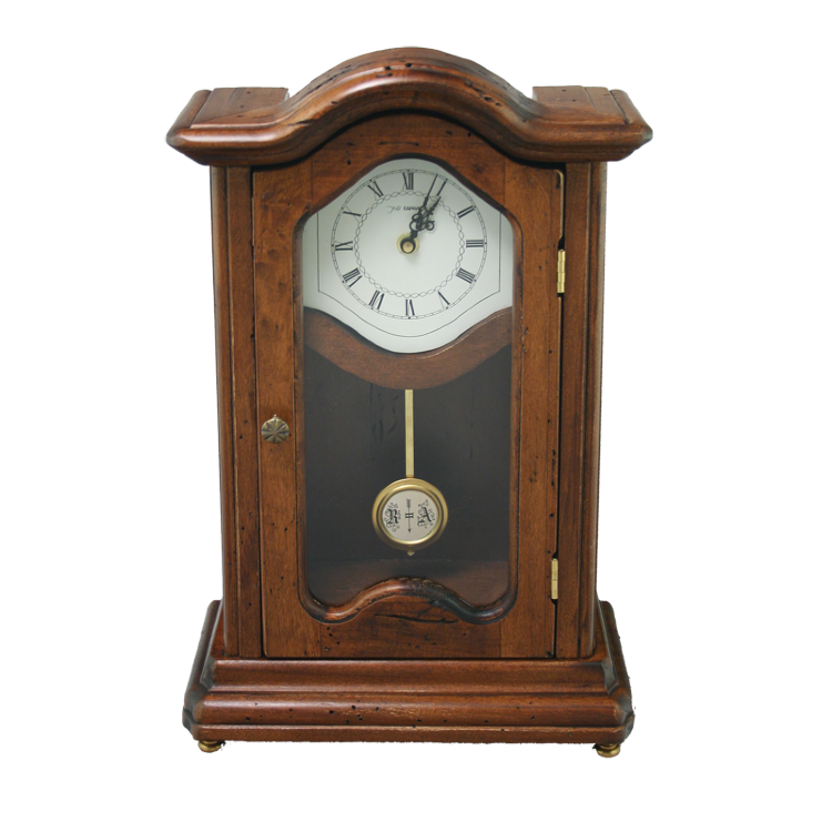 Часы настольные с маятником 42x27x13см (латунь, дерево) Италия Capanni