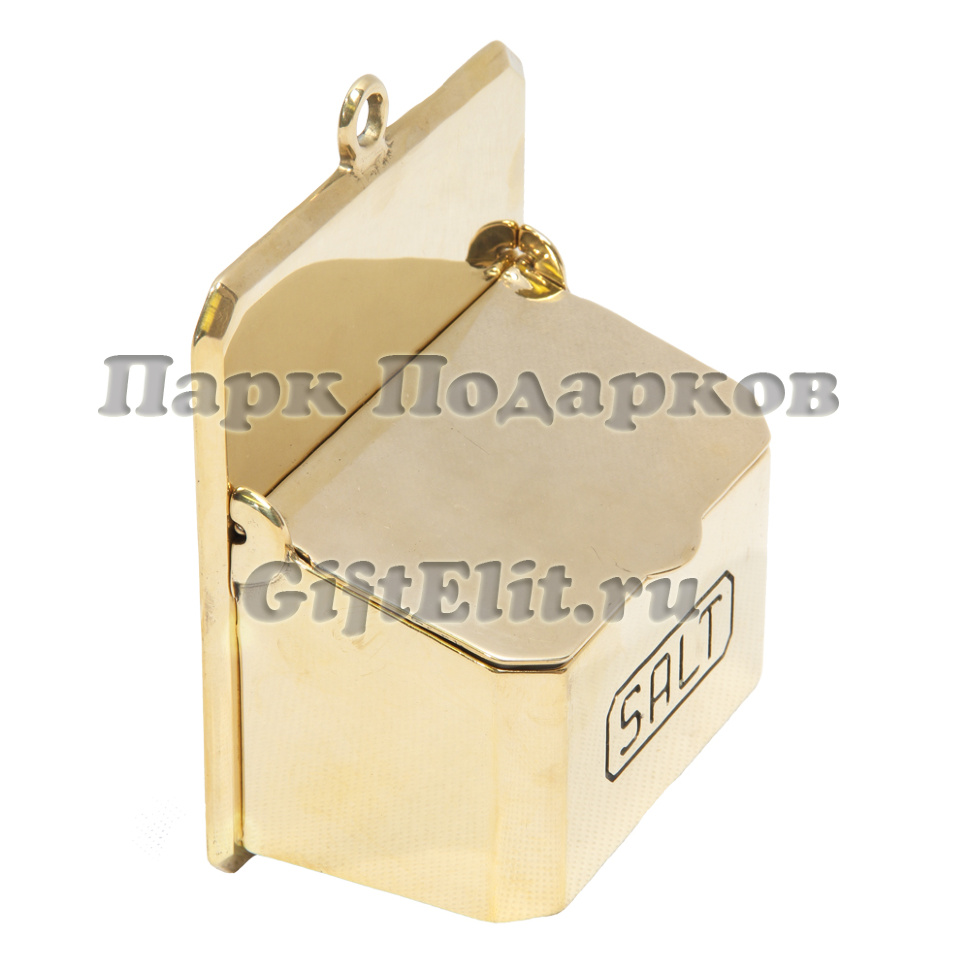 Солонка настенная &quot;Люкс&quot; 14х15см (латунь, золото) Италия