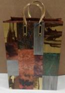 Вазон Сумка декоративная 33х17х59см (медь, мозаика) Италия