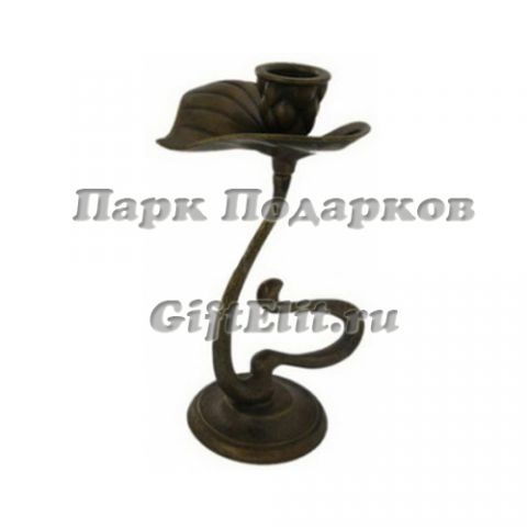 Подсвечник итальянский &quot;Кувшинка&quot; на 1 свечу (антик)
