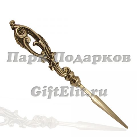 Нож для писем и бумаг "Перфекто" 27х3,5см (латунь, золото) Италия