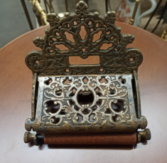 Держатель для туалетной бумаги "Барокко" 17,5х13,5см (латунь, антик) Италия