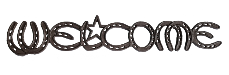 Табличка "Welcome" 60х10 см (чугун) 