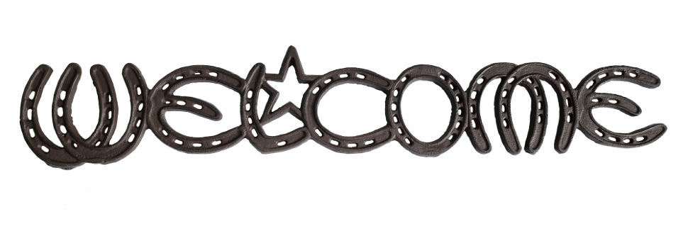 Табличка &quot;Welcome&quot; 60х10 см (чугун) 