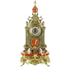 Часы бронзовые каминные &quot;Ренессанс&quot; (мрамор)
