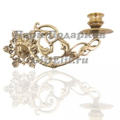 Подсвечник настенный "Медио" 11,5х23см (латунь, золото) Италия