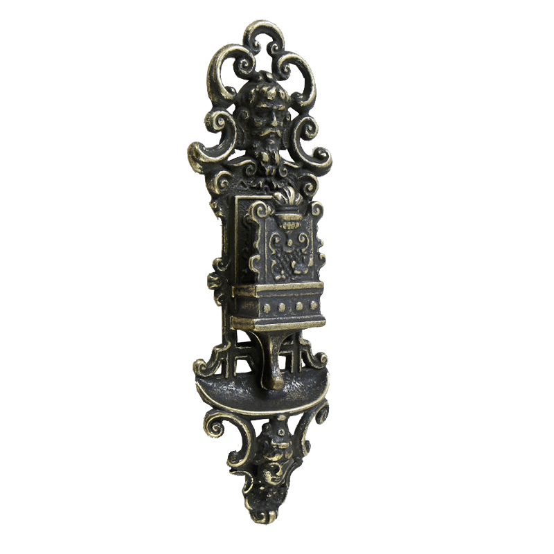 Настенная подставка для спичек &quot;Ватикан&quot; 28x8.5x3см (латунь, антик) Италия