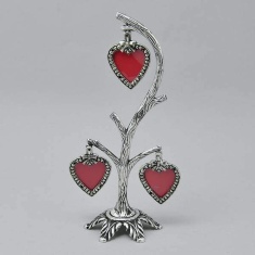 Фоторамка дерево "Сердечки" на 3 фото