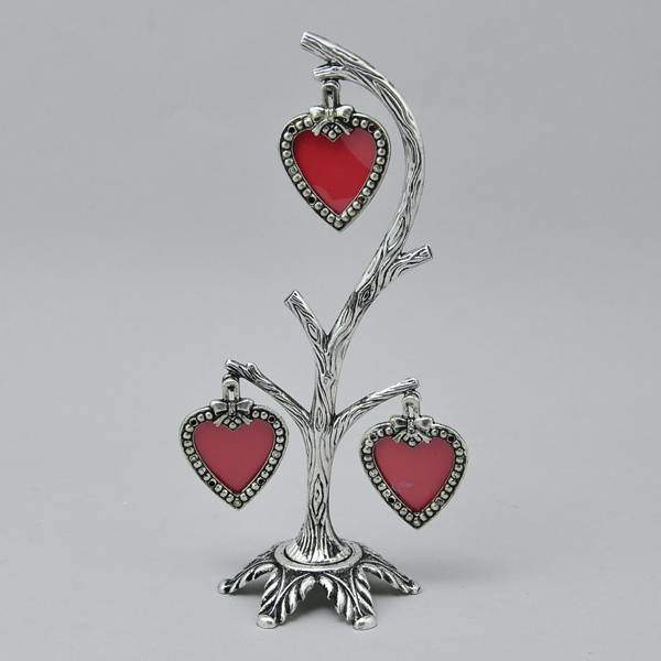 Фоторамка дерево "Сердечки" на 3 фото